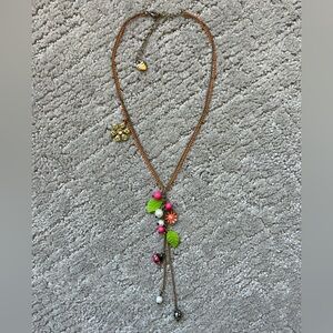 Betsy Johnson Beaded Lady Bug Necklace